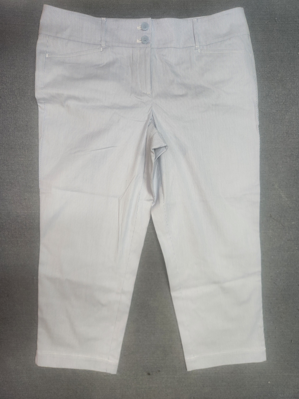 LOFT Blue/White Striped Chino Pants